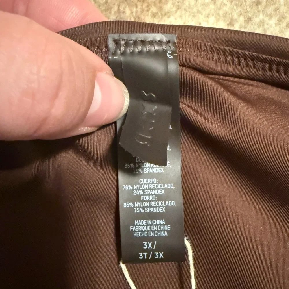 SKIMS Swim Mid Waist Bottoms in a brown color Cocoa, New With Tag Size 3X